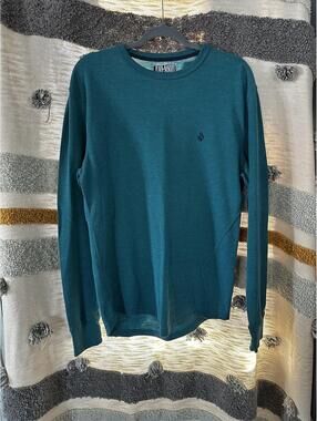 Volcom Mens Encore Marled Thermal - Turquoise - XL